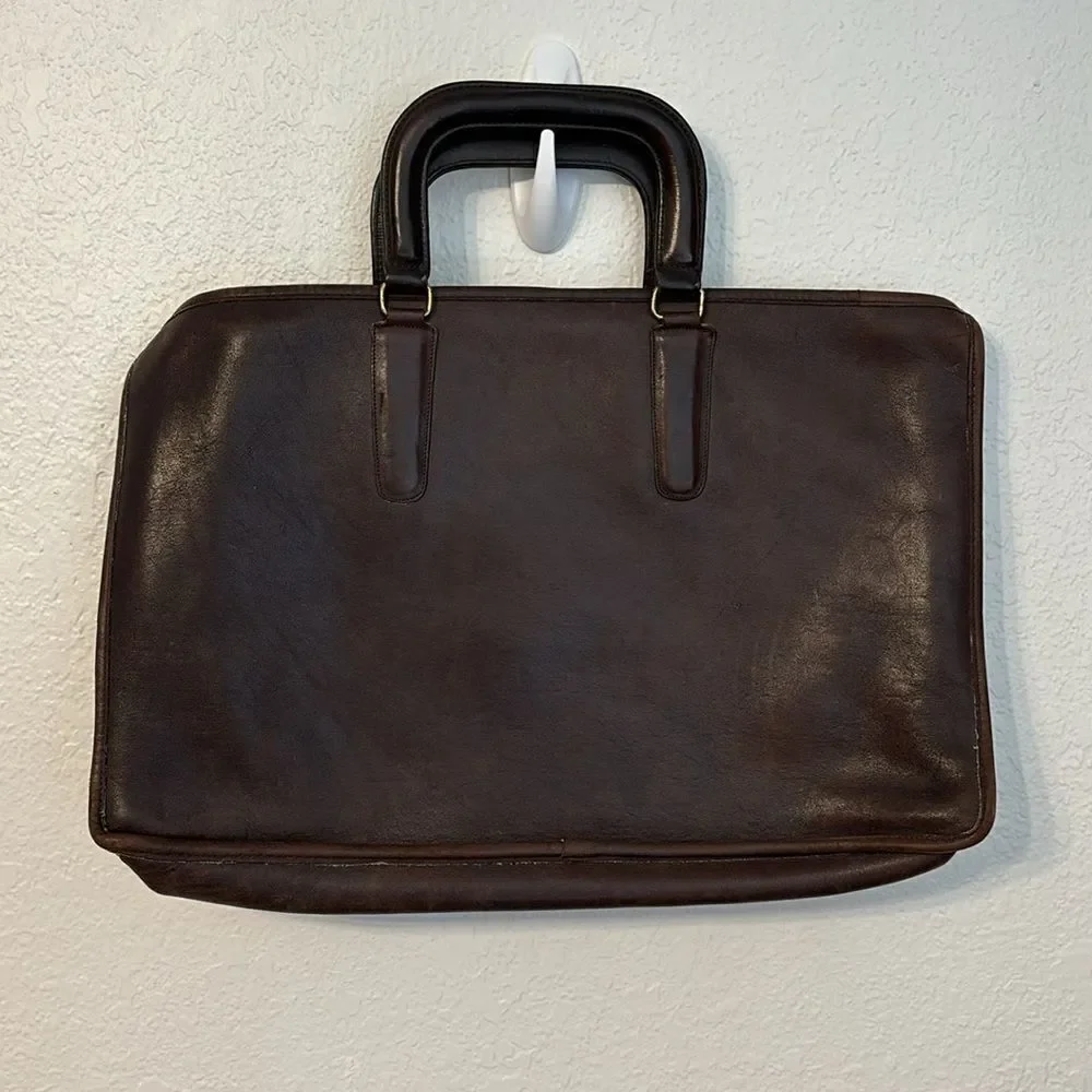 Vintage Coach Made in New York City Cowhide Leather Top Handle Satchel
